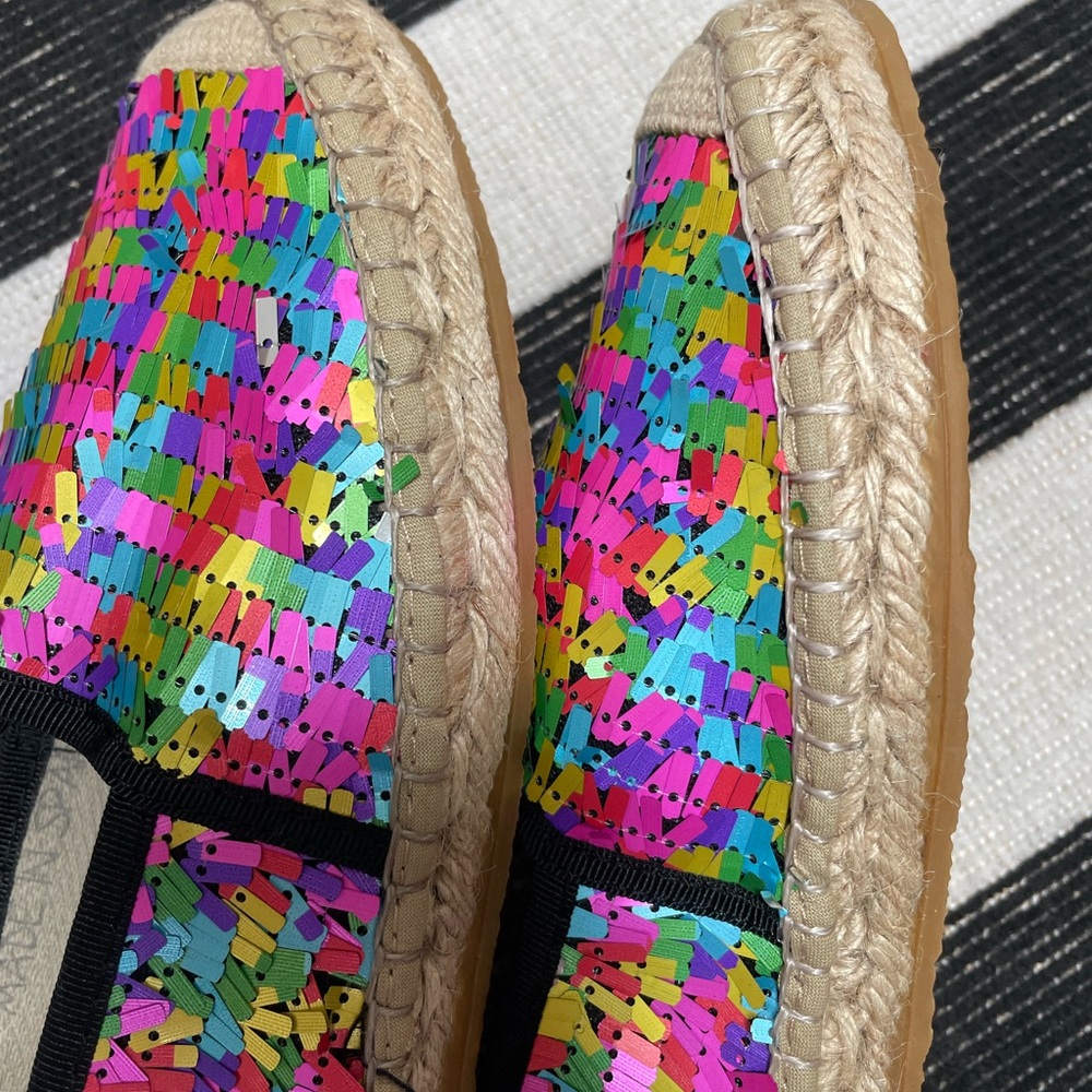 🎉 Brand New Alpargatus Piñata Sequined Rainbow Espadrilles 🎉 - Picture 7 of 12